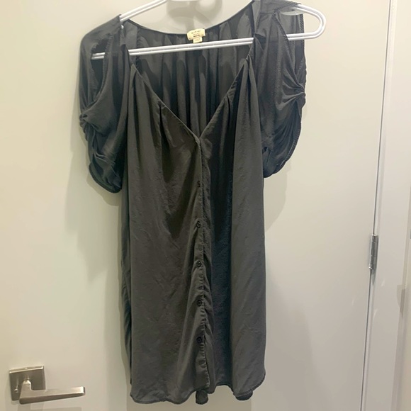 100% silk Wilfred blouse - dark grey - Picture 1 of 4